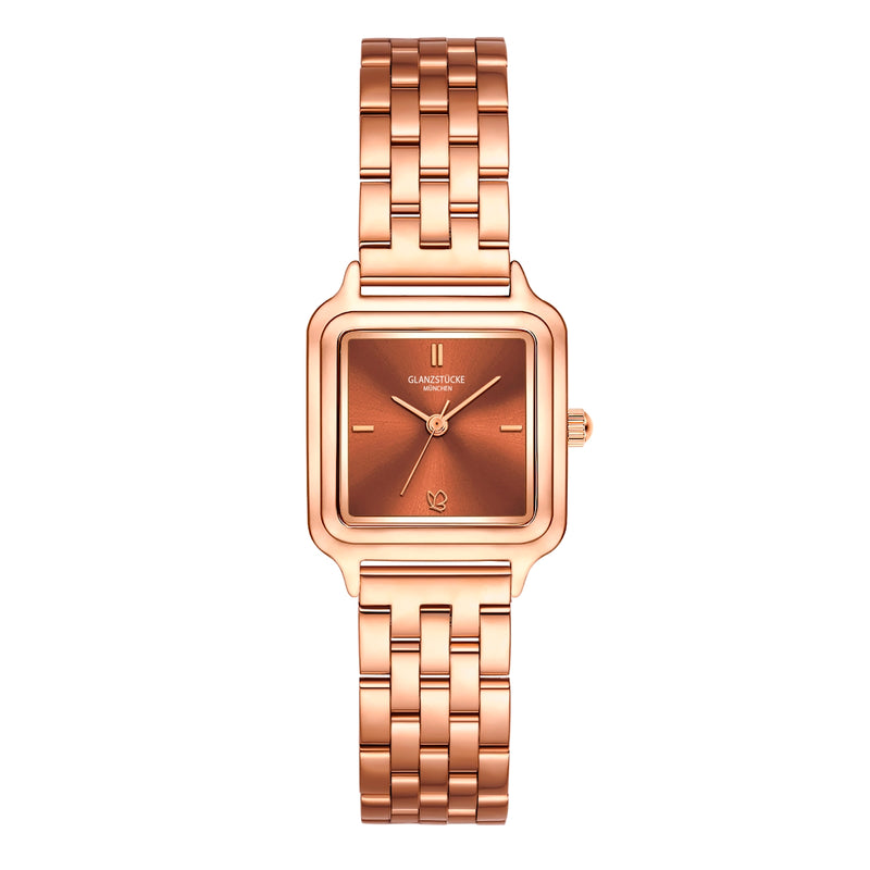 Damen Quarzuhr roségold Edelstahl roségold