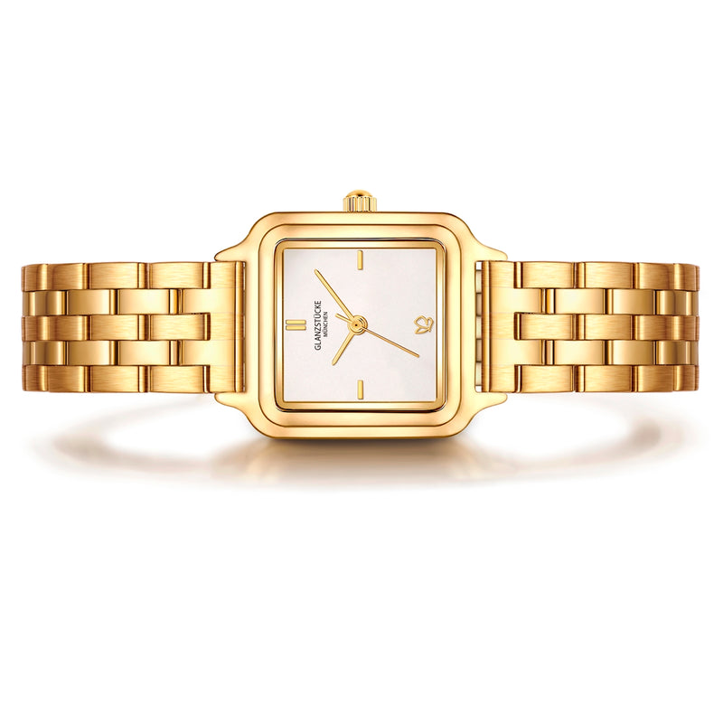 Damen Quarzuhr gelbgold Edelstahl gelbgold