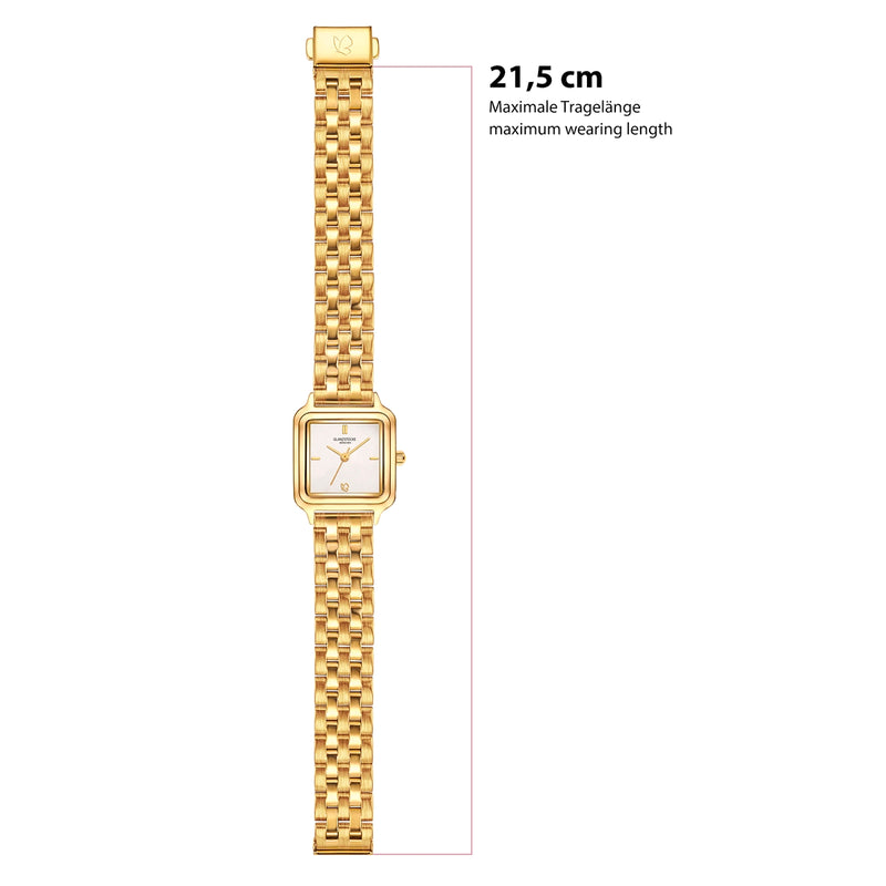 Damen Quarzuhr gelbgold Edelstahl gelbgold