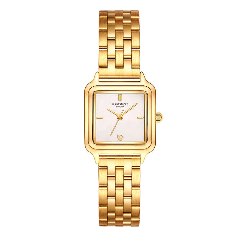 Damen Quarzuhr gelbgold Edelstahl gelbgold