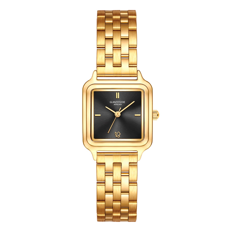 Damen Quarzuhr gelbgold Edelstahl gelbgold