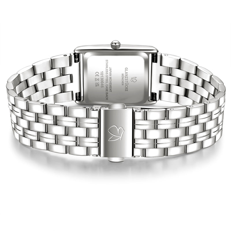 Damen Quarzuhr silber Edelstahl silber