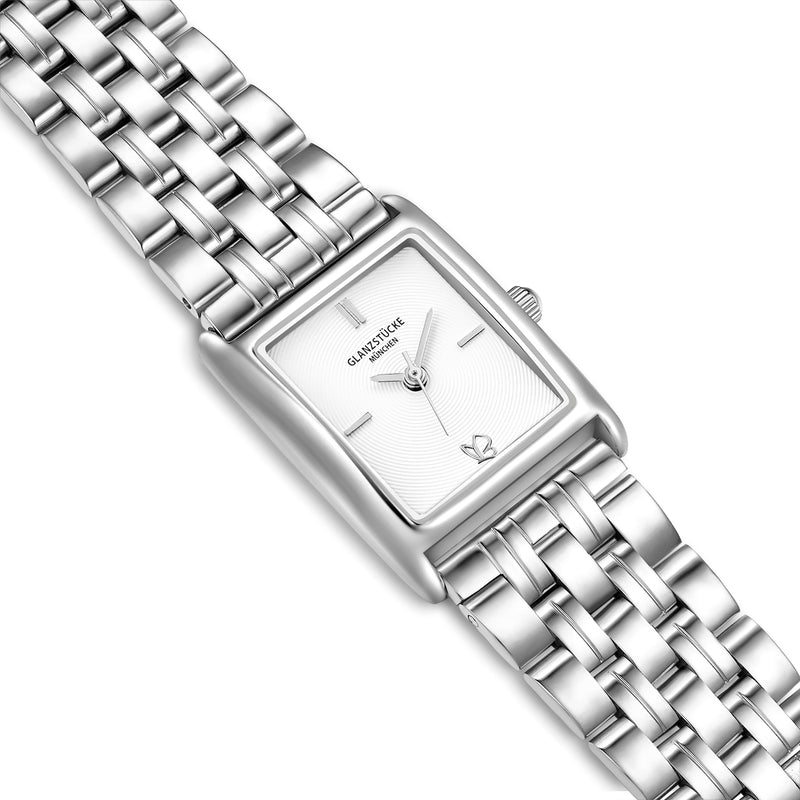 Damen Quarzuhr silber Edelstahl silber