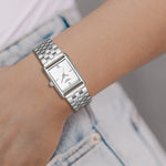 Damen Quarzuhr silber Edelstahl silber