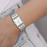 Damen Quarzuhr silber Edelstahl silber