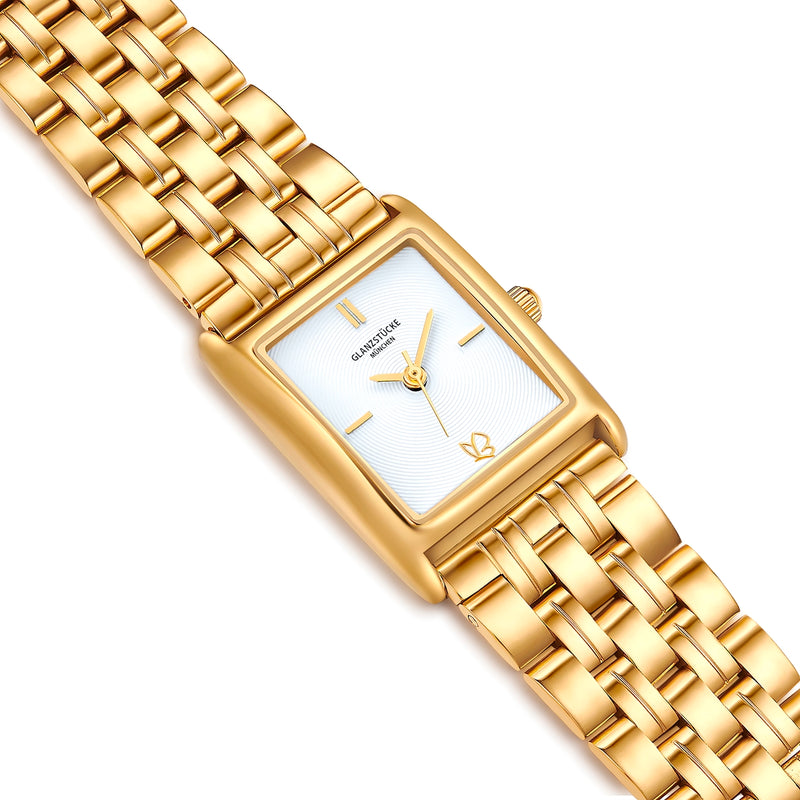 Damen Quarzuhr gelbgold Edelstahl gelbgold