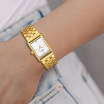 Damen Quarzuhr gelbgold Edelstahl gelbgold