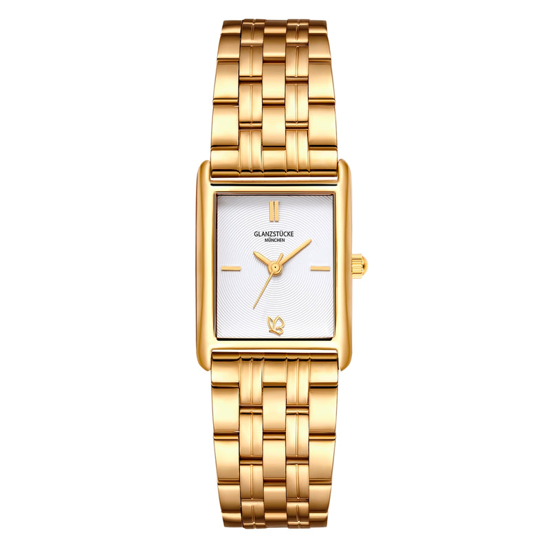 Damen Quarzuhr gelbgold Edelstahl gelbgold