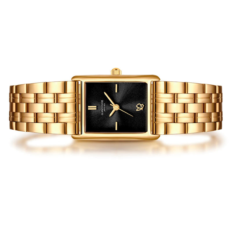 Damen Quarzuhr gelbgold Edelstahl gelbgold