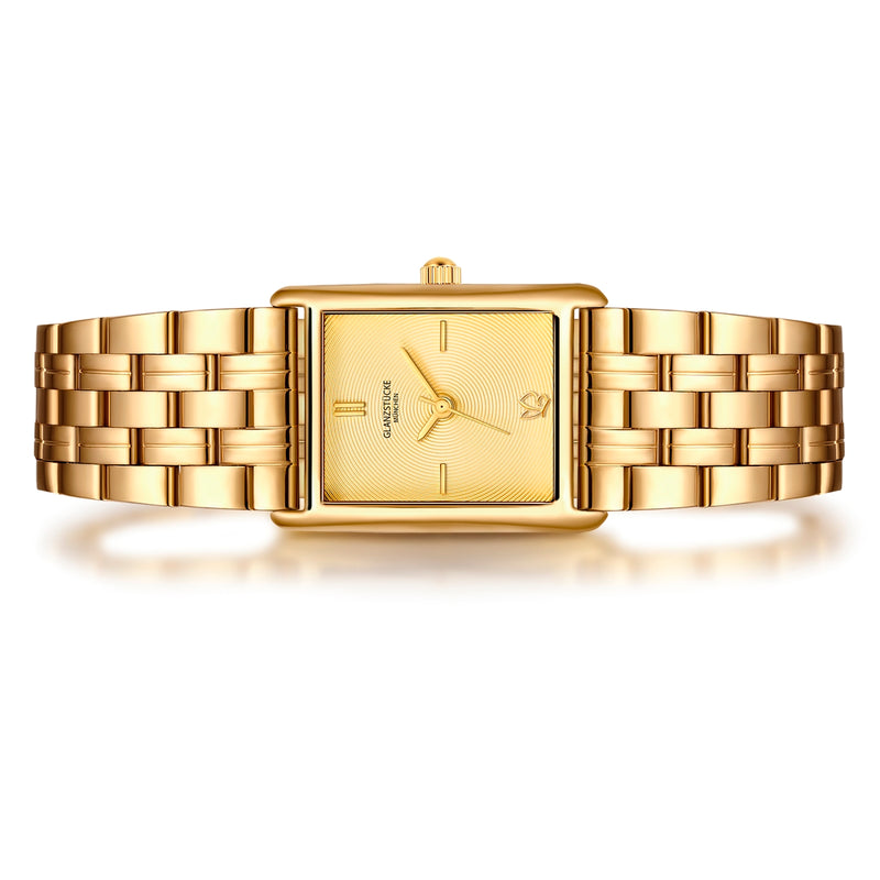 Damen Quarzuhr gelbgold Edelstahl gelbgold