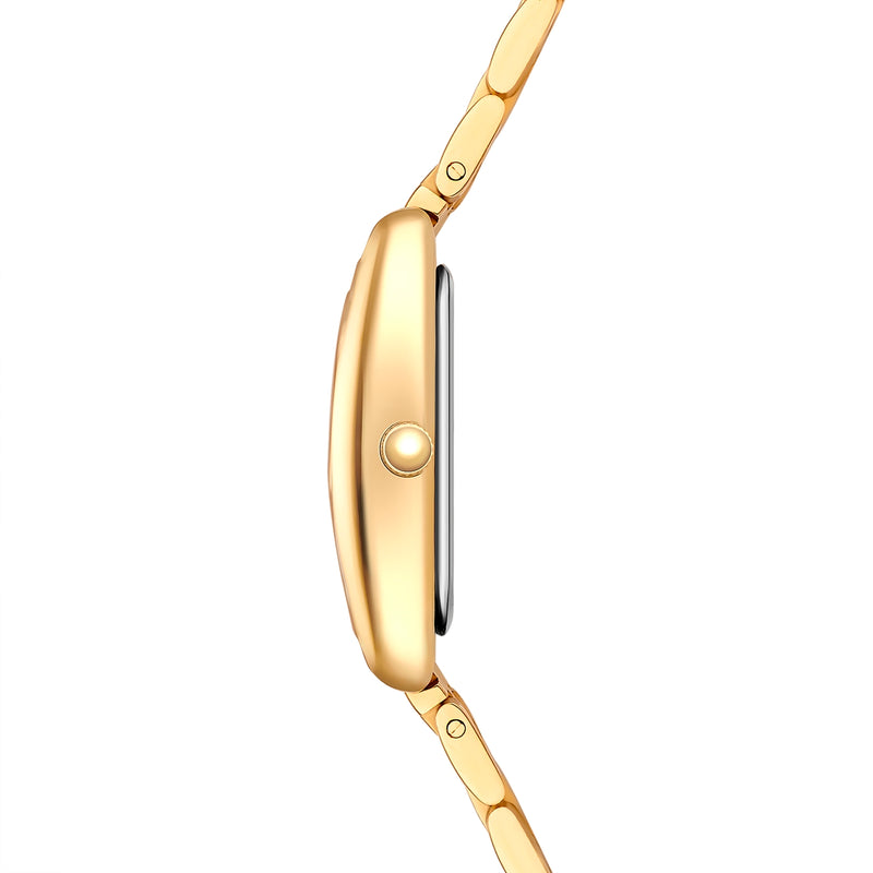 Damen Quarzuhr gelbgold Edelstahl gelbgold
