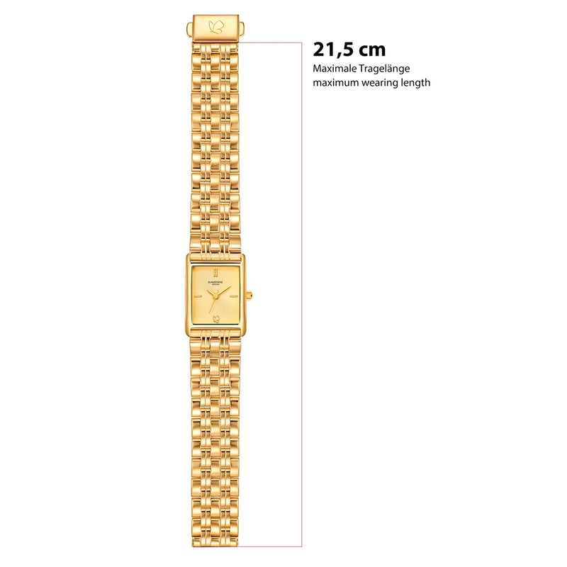 Damen Quarzuhr gelbgold Edelstahl gelbgold