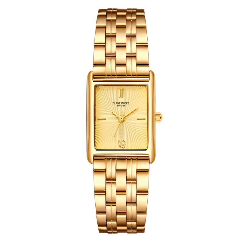 Damen Quarzuhr gelbgold Edelstahl gelbgold
