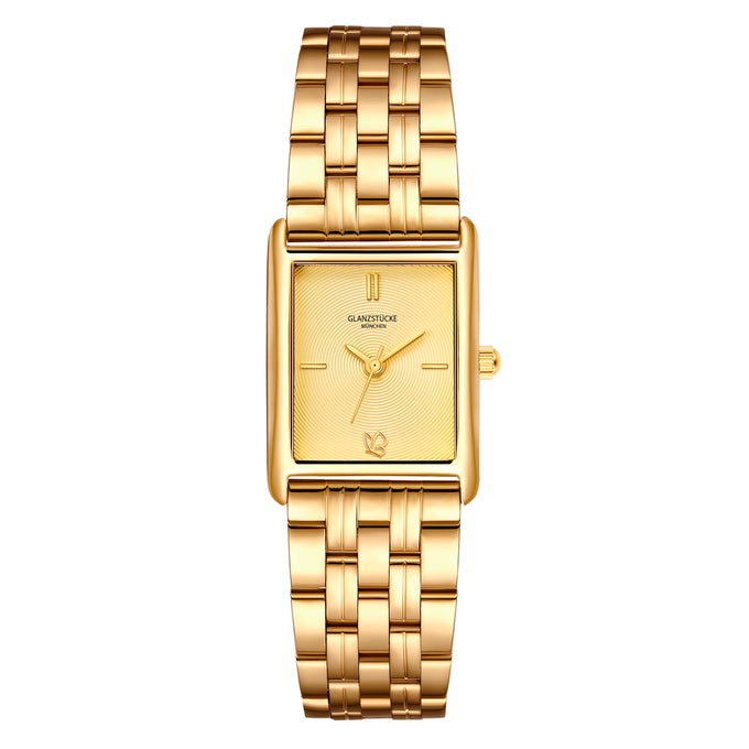 Damen Quarzuhr gelbgold Edelstahl gelbgold