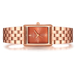 Damen Quarzuhr roségold Edelstahl roségold