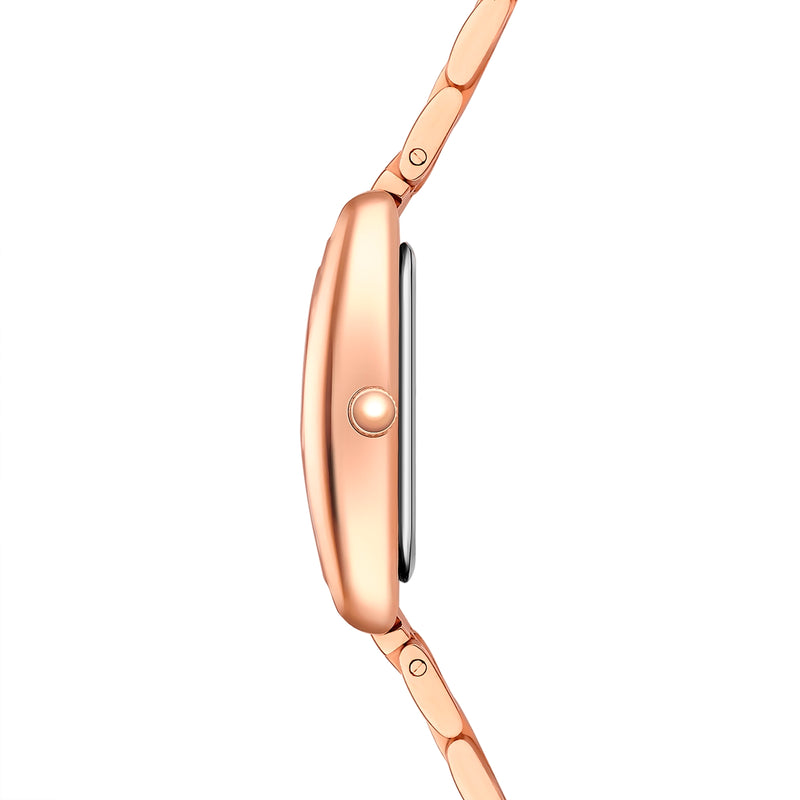 Damen Quarzuhr roségold Edelstahl roségold