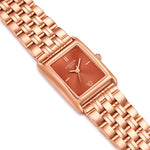 Damen Quarzuhr roségold Edelstahl roségold