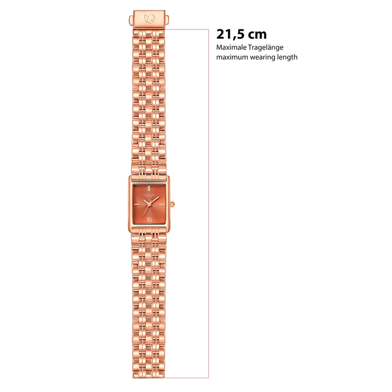 Damen Quarzuhr roségold Edelstahl roségold