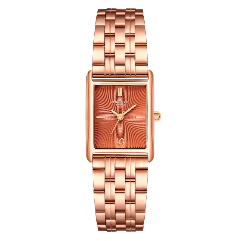 Damen Quarzuhr roségold Edelstahl roségold