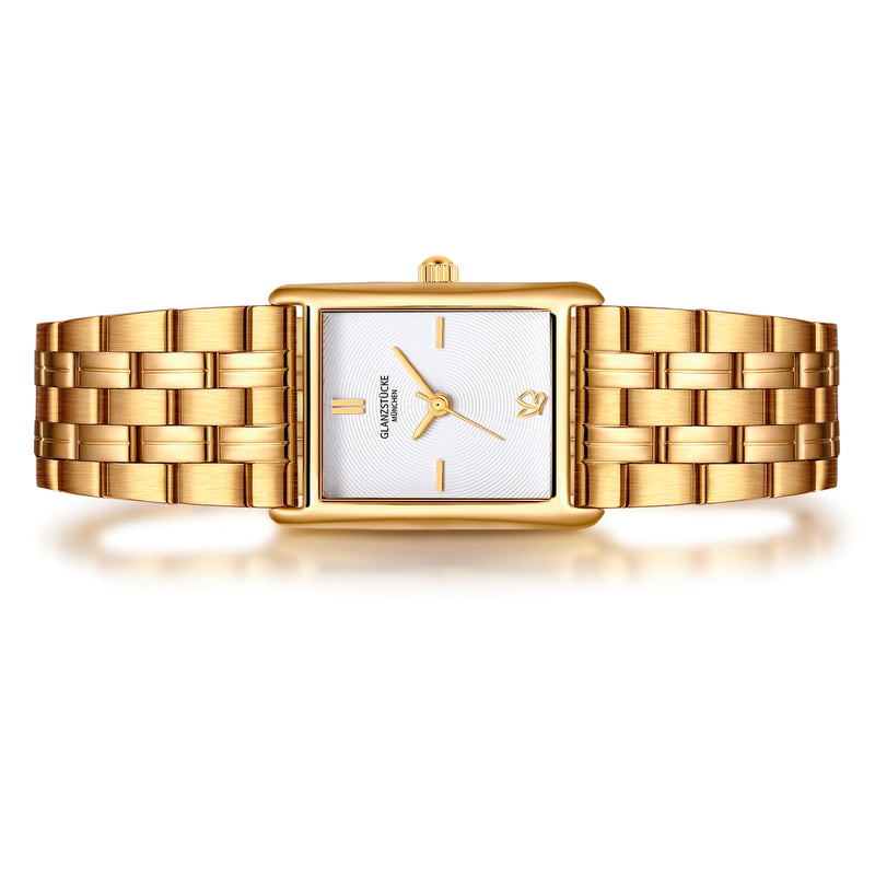 Damen Quarzuhr gelbgold Edelstahl gelbgold