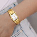 Damen Quarzuhr gelbgold Edelstahl gelbgold