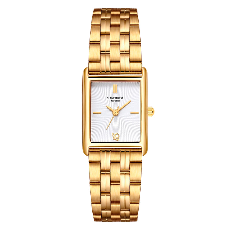 Damen Quarzuhr gelbgold Edelstahl gelbgold