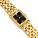 Damen Quarzuhr gelbgold Edelstahl gelbgold
