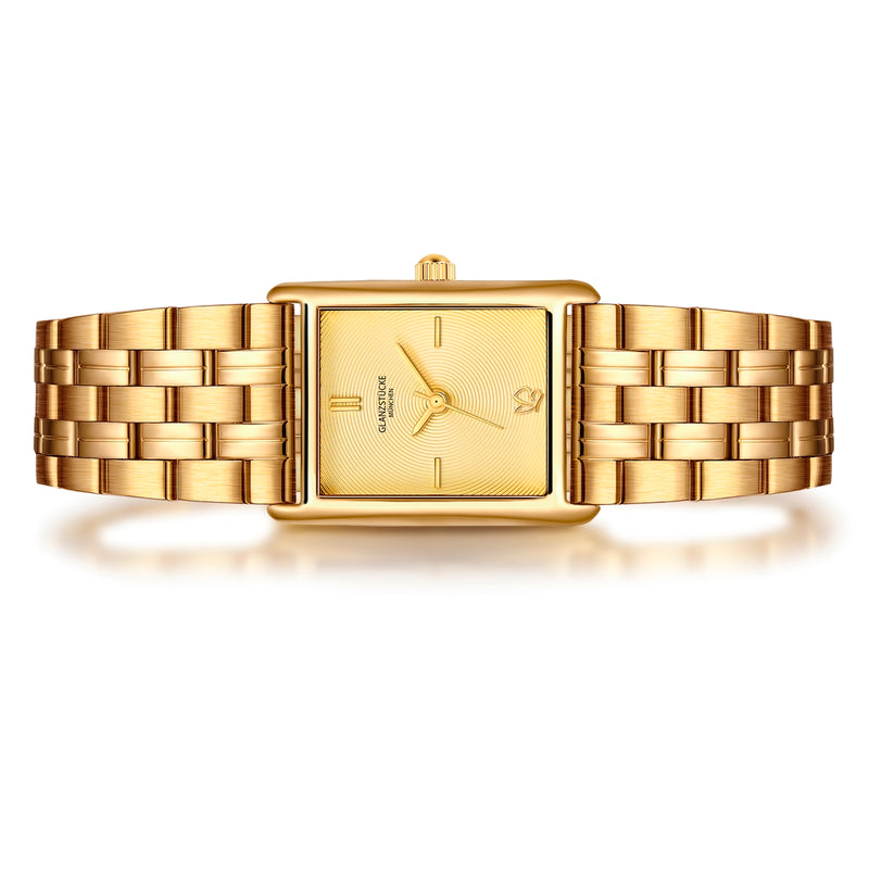 Damen Quarzuhr gelbgold Edelstahl gelbgold