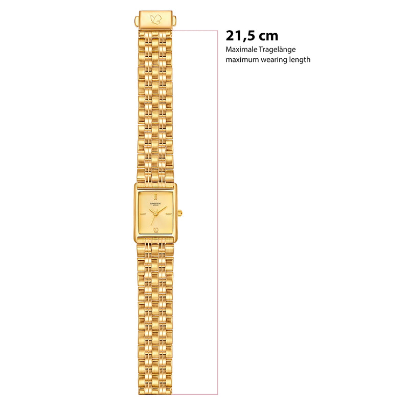 Damen Quarzuhr gelbgold Edelstahl gelbgold