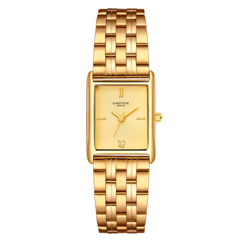 Damen Quarzuhr gelbgold Edelstahl gelbgold
