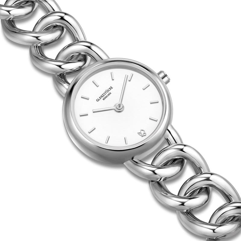 Damen Quarzuhr silber Edelstahl silber