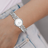 Damen Quarzuhr silber Edelstahl silber