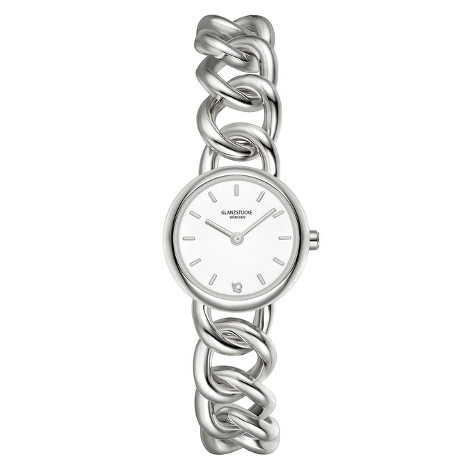 Damen Quarzuhr silber Edelstahl silber