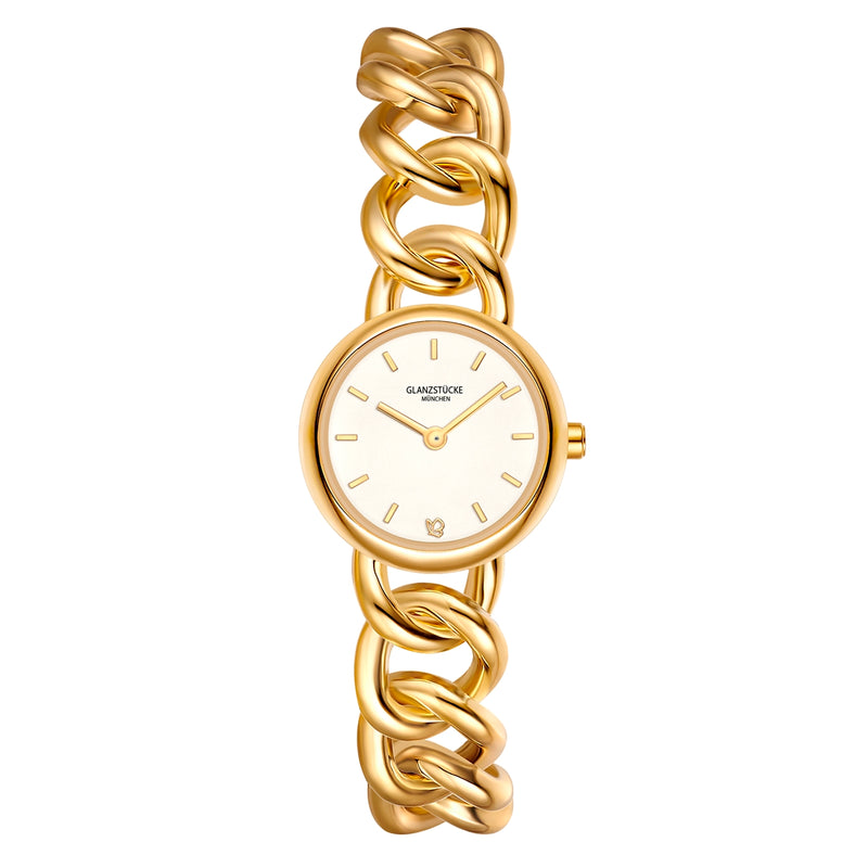 Damen Quarzuhr gelbgold Edelstahl gelbgold