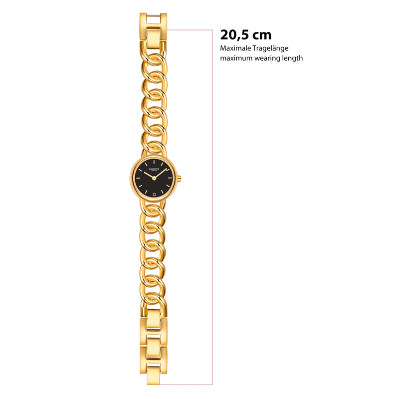Damen Quarzuhr gelbgold Edelstahl gelbgold
