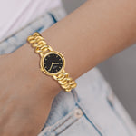 Damen Quarzuhr gelbgold Edelstahl gelbgold