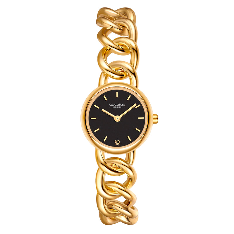 Damen Quarzuhr gelbgold Edelstahl gelbgold