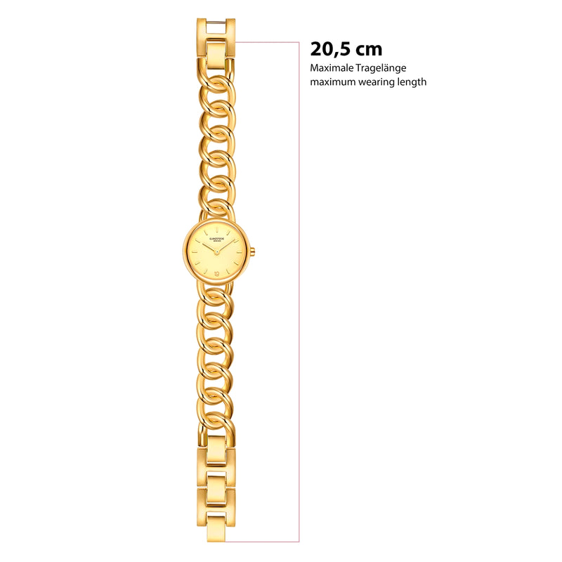 Damen Quarzuhr gelbgold Edelstahl gelbgold