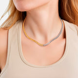 Kette Sterling Silber bicolor