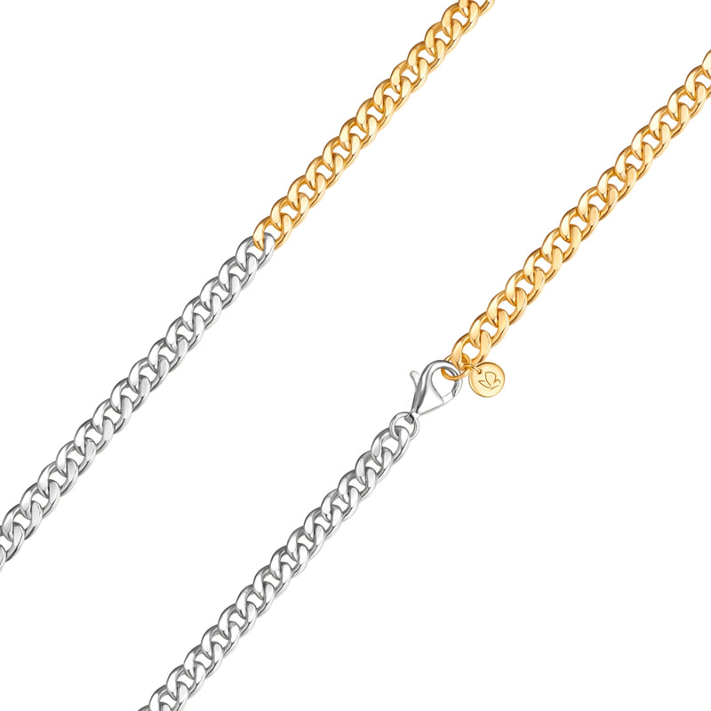 Kette Sterling Silber bicolor