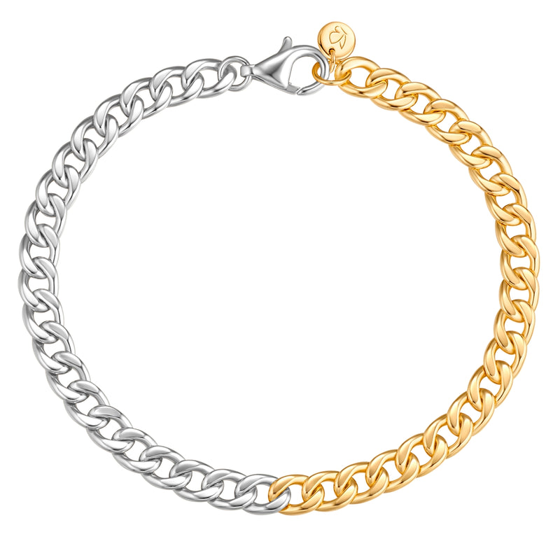 Armband Sterling Silber bicolor