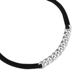 Armband Sterling Silber Textil (schwarz)
