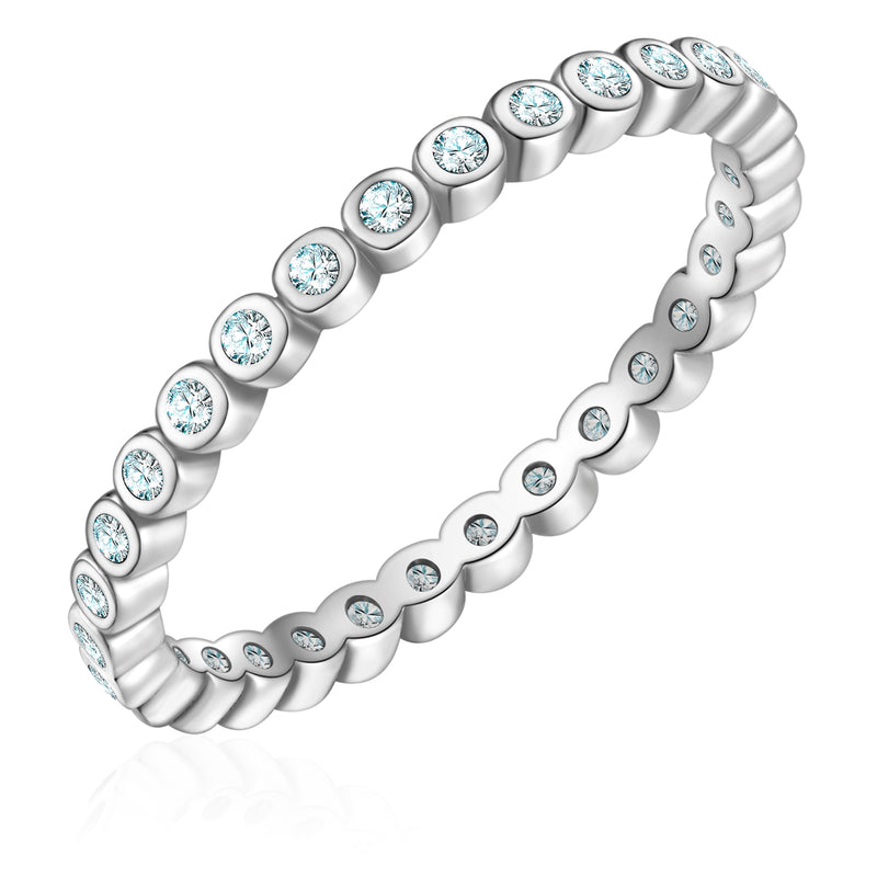 Ring Sterling Silber Zirkonia weiß
