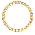 Ring Sterling Silber gelbgold Zirkonia schwarz