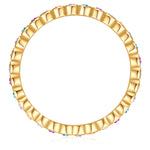 Ring Sterling Silber gelbgold Zirkonia multicolor