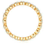Ring Sterling Silber gelbgold Zirkonia weiß