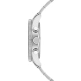 Herren Chronograph silber Edelstahl silber