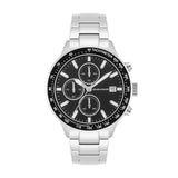 Herren Chronograph silber Edelstahl silber
