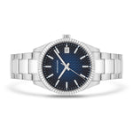 Herren Quarzuhr silber Edelstahl silber
