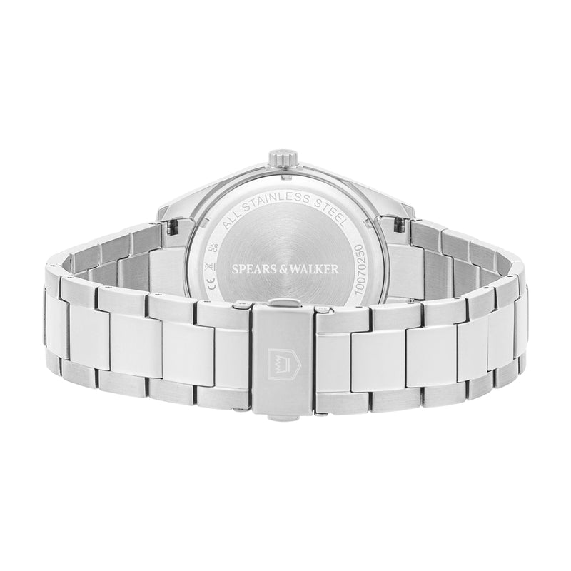 Herren Quarzuhr silber Edelstahl silber